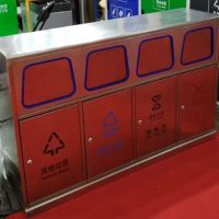 不銹鋼四分類垃圾桶環保果皮箱 支持定制 廠家直銷 河南天祥