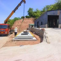 十堰100T全電子汽車衡安裝調試